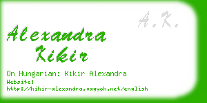 alexandra kikir business card